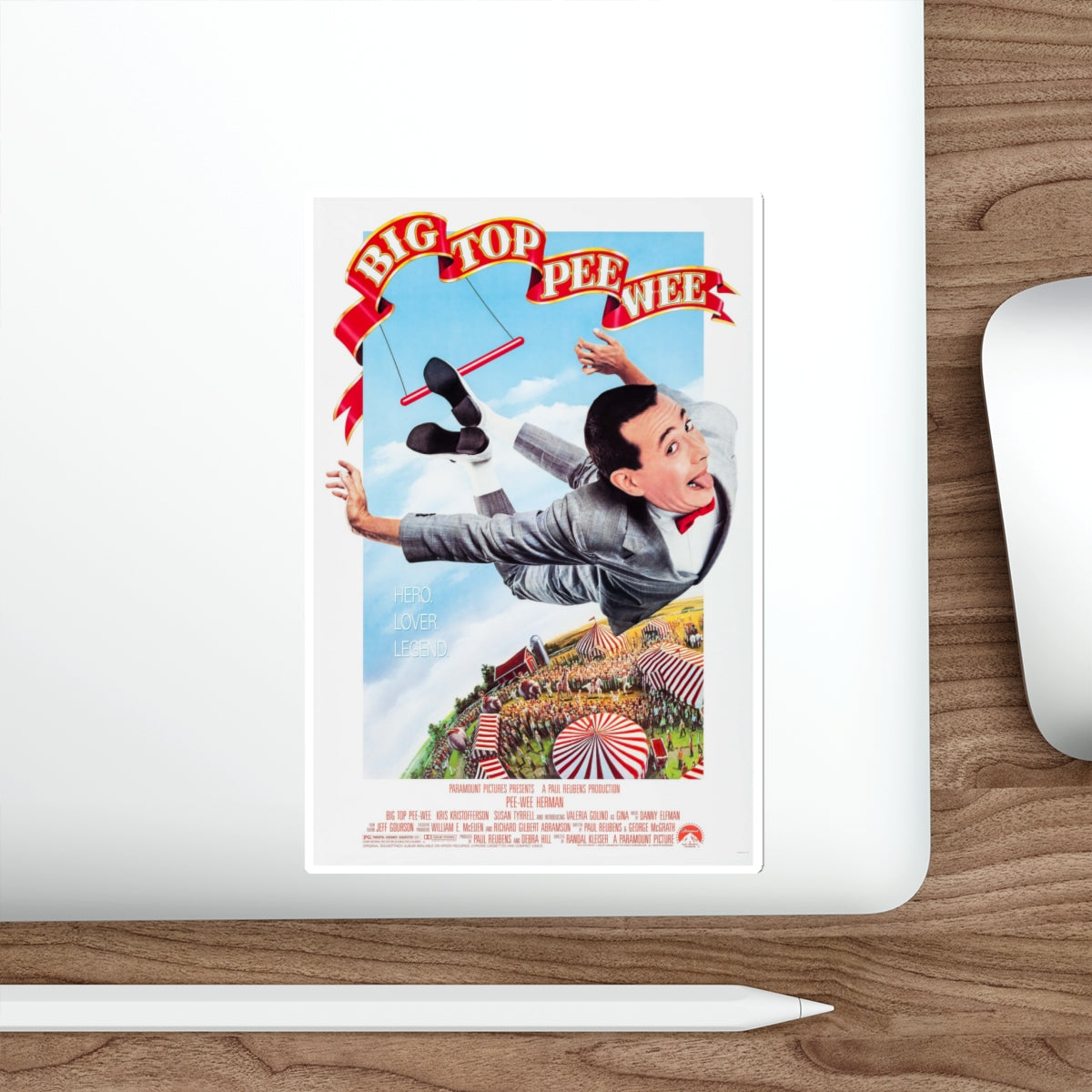 Big Top Pee Wee 1988 Movie Poster STICKER Vinyl Die-Cut Decal-The Sticker Space