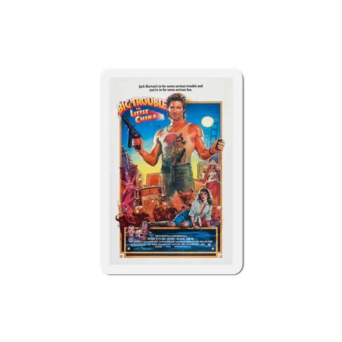 Big Trouble in Little China 1986 Movie Poster Refrigerator Magnet 4 Inch - The Sticker Space