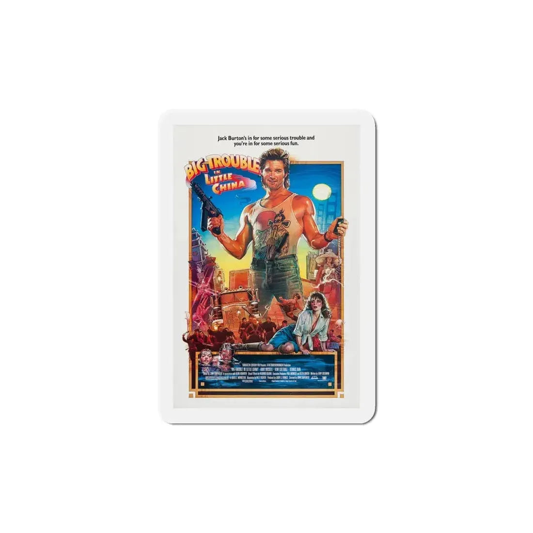 Big Trouble in Little China 1986 Movie Poster Refrigerator Magnet 6 Inch - The Sticker Space