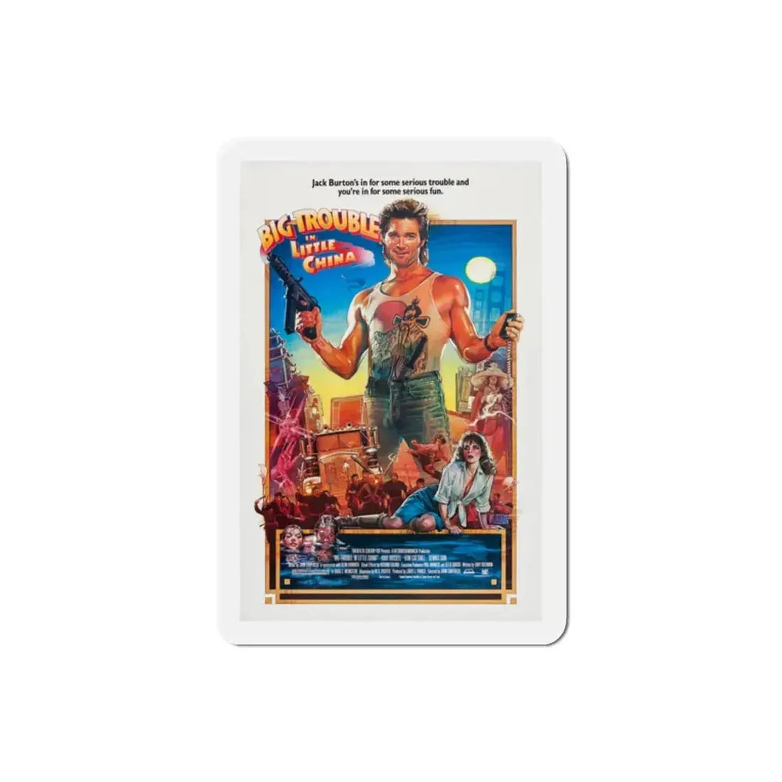 Big Trouble in Little China 1986 Movie Poster Refrigerator Magnet - The Sticker Space