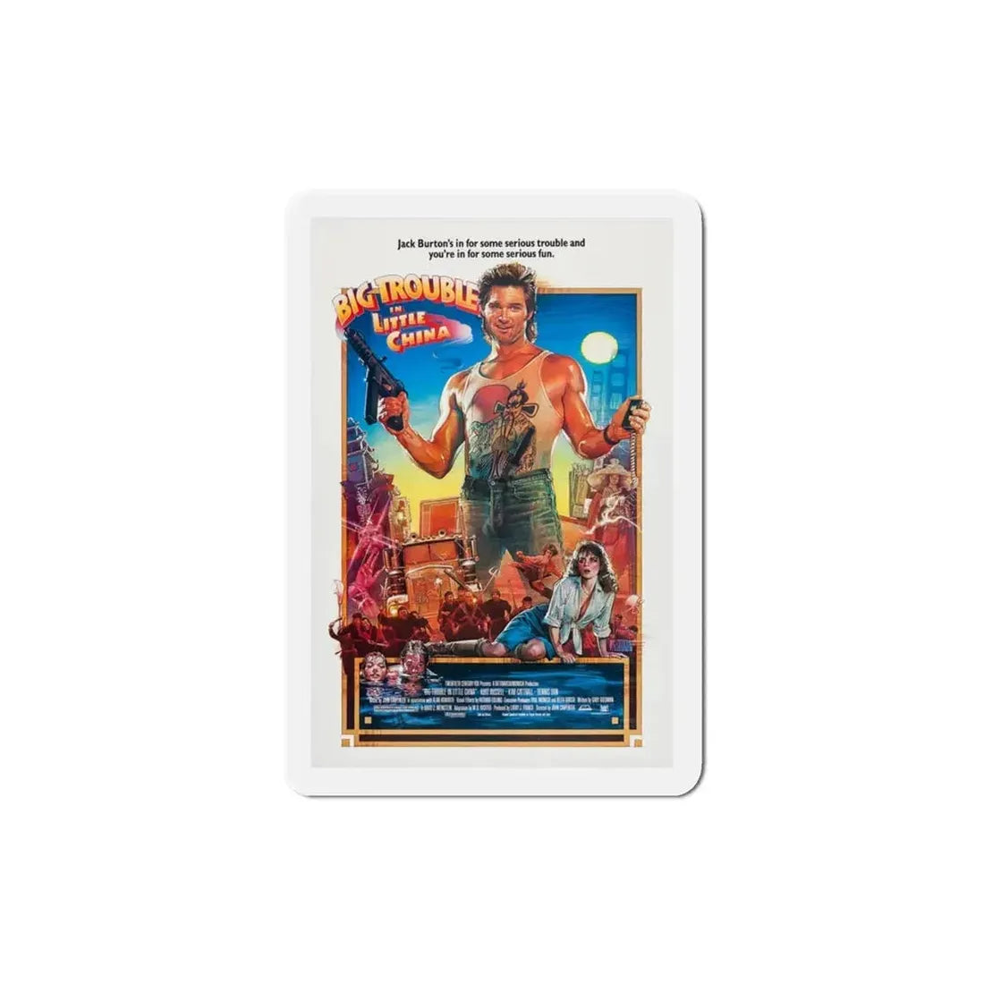 Big Trouble in Little China 1986 Movie Poster Refrigerator Magnet - The Sticker Space