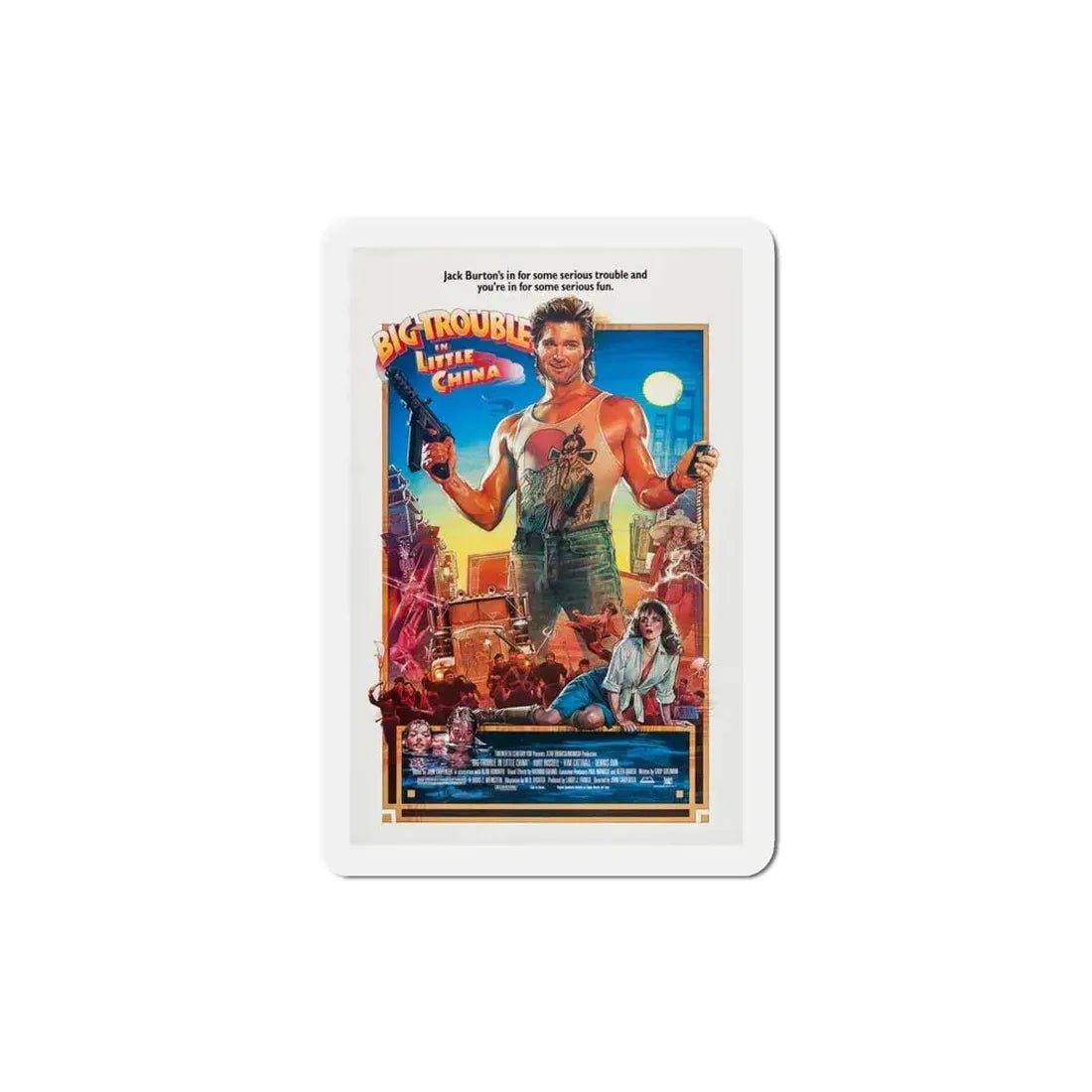 Big Trouble in Little China 1986 Movie Poster Refrigerator Magnet - The Sticker Space