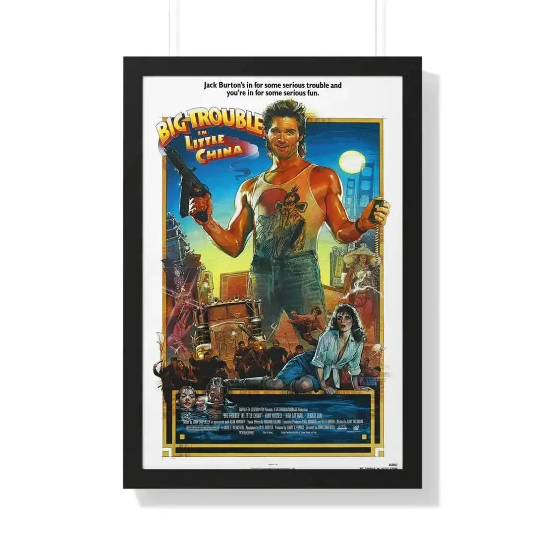 BIG TROUBLE IN LITTLE CHINA (2) 1986 - Framed Movie Poster 20" x 30" Black - The Sticker Space
