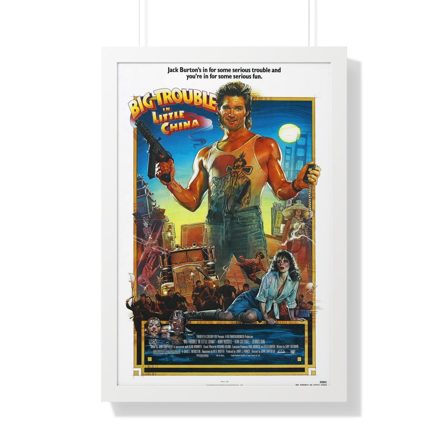 BIG TROUBLE IN LITTLE CHINA (2) 1986 - Framed Movie Poster-20" x 30"-The Sticker Space