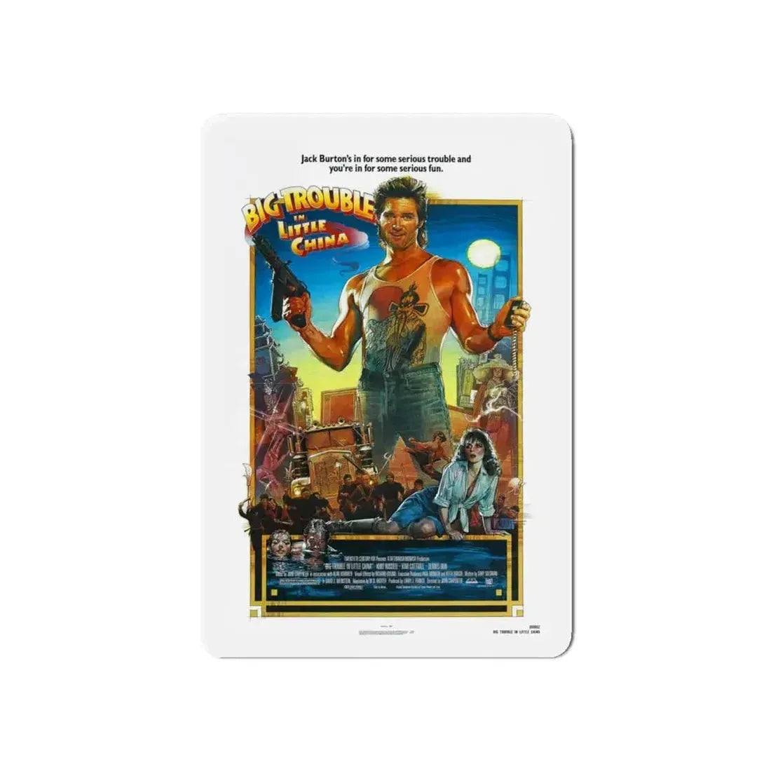 BIG TROUBLE IN LITTLE CHINA (2) 1986 Movie Poster - Refrigerator Magnet - The Sticker Space