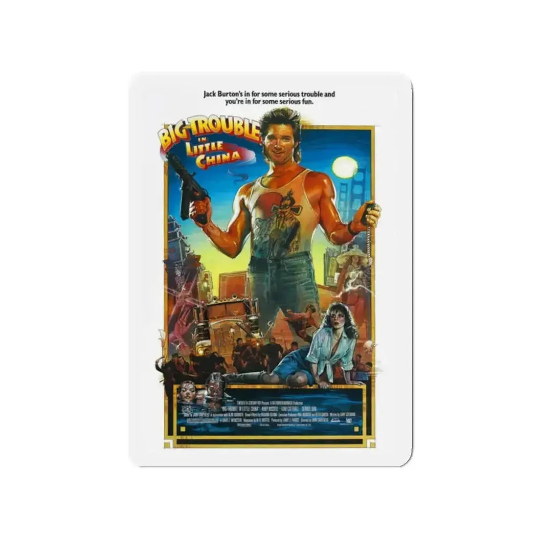 BIG TROUBLE IN LITTLE CHINA (2) 1986 Movie Poster - Refrigerator Magnet - The Sticker Space
