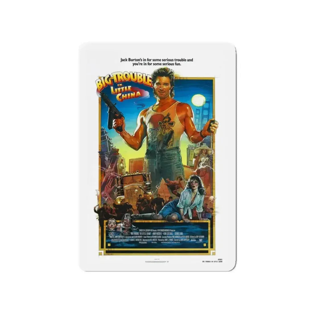 BIG TROUBLE IN LITTLE CHINA (2) 1986 Movie Poster - Refrigerator Magnet - The Sticker Space