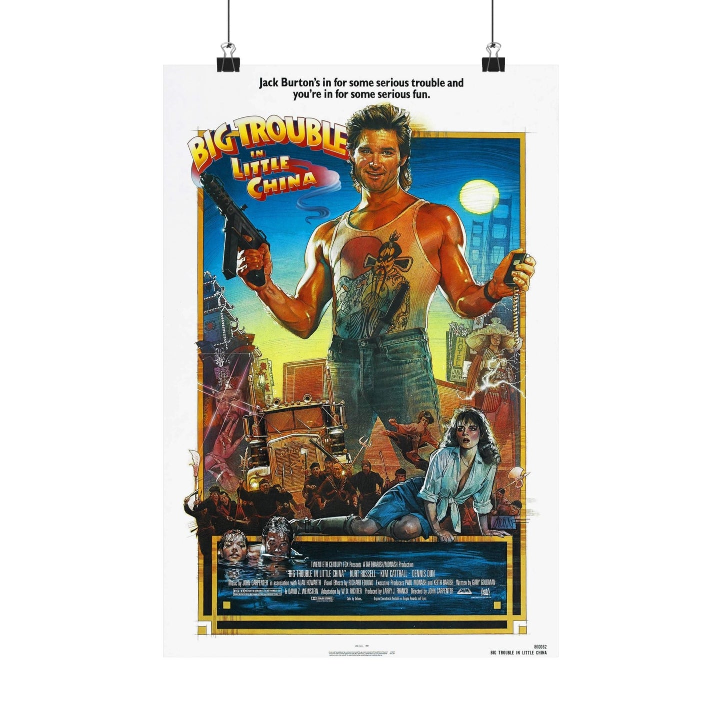 BIG TROUBLE IN LITTLE CHINA (2) 1986 - Paper Movie Poster-12″ x 18″-The Sticker Space