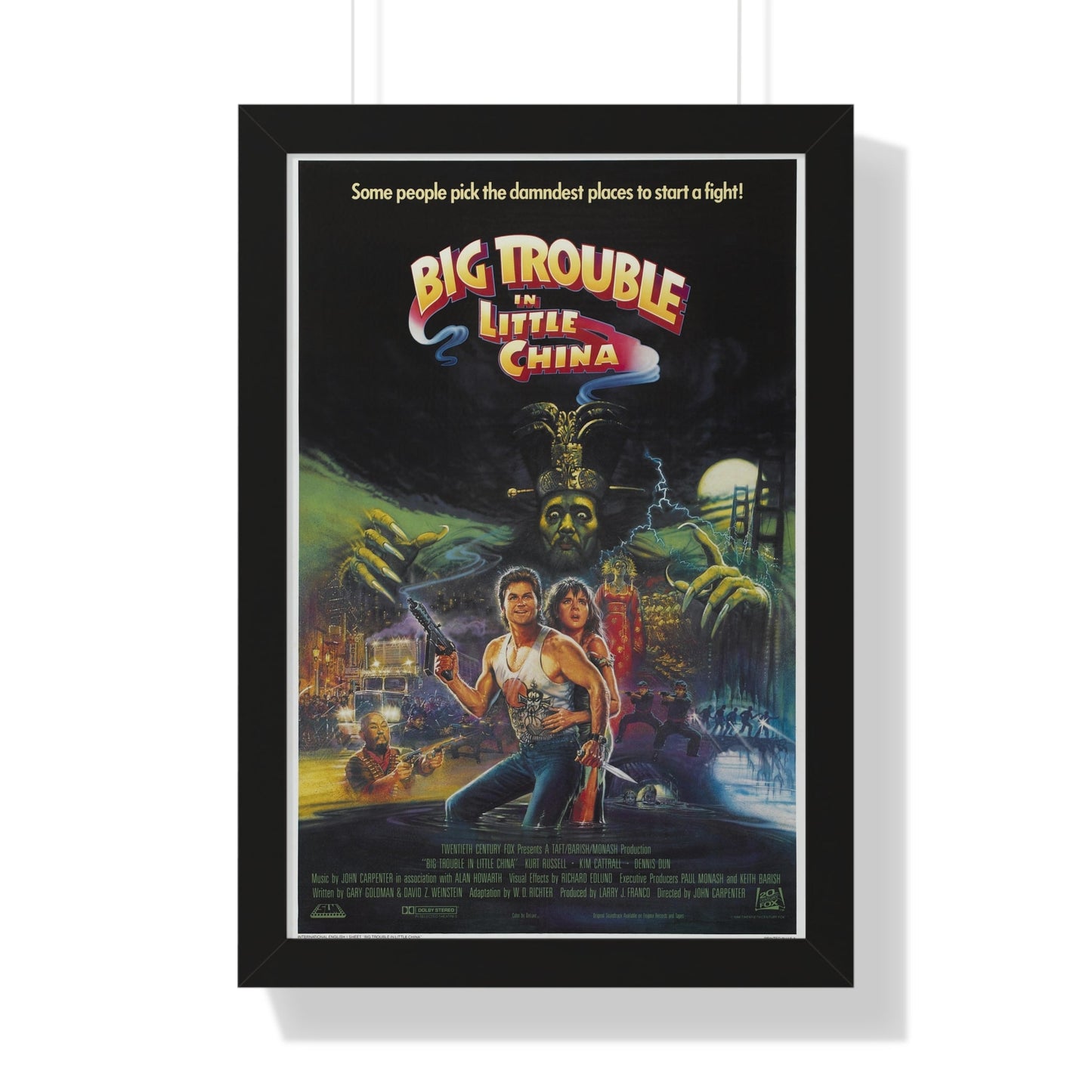 BIG TROUBLE IN LITTLE CHINA (3) 1986 - Framed Movie Poster-16″ x 24″-The Sticker Space