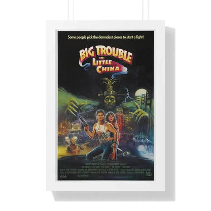 BIG TROUBLE IN LITTLE CHINA (3) 1986 - Framed Movie Poster 16″ x 24″ White - The Sticker Space