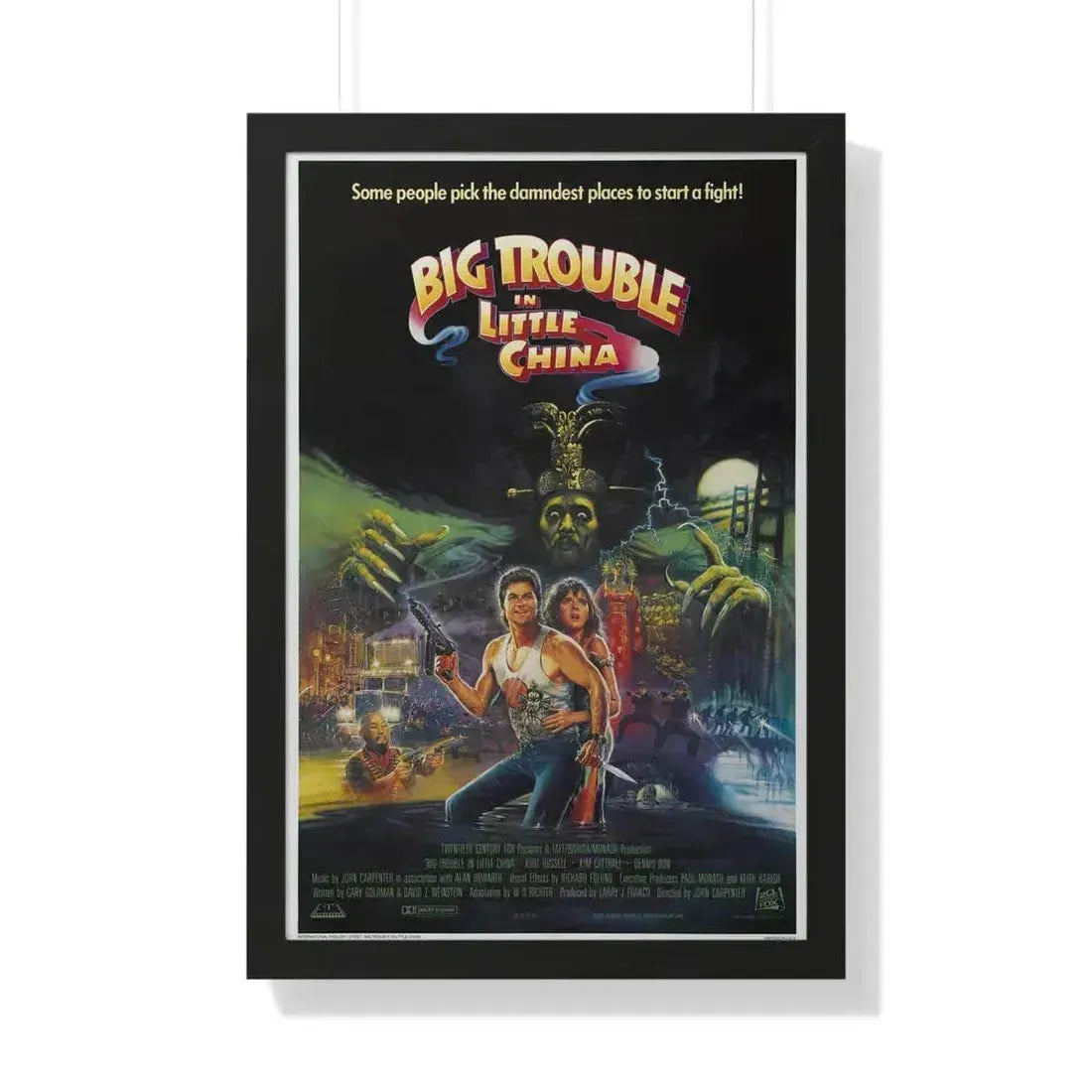 BIG TROUBLE IN LITTLE CHINA (3) 1986 - Framed Movie Poster 20" x 30" Black - The Sticker Space