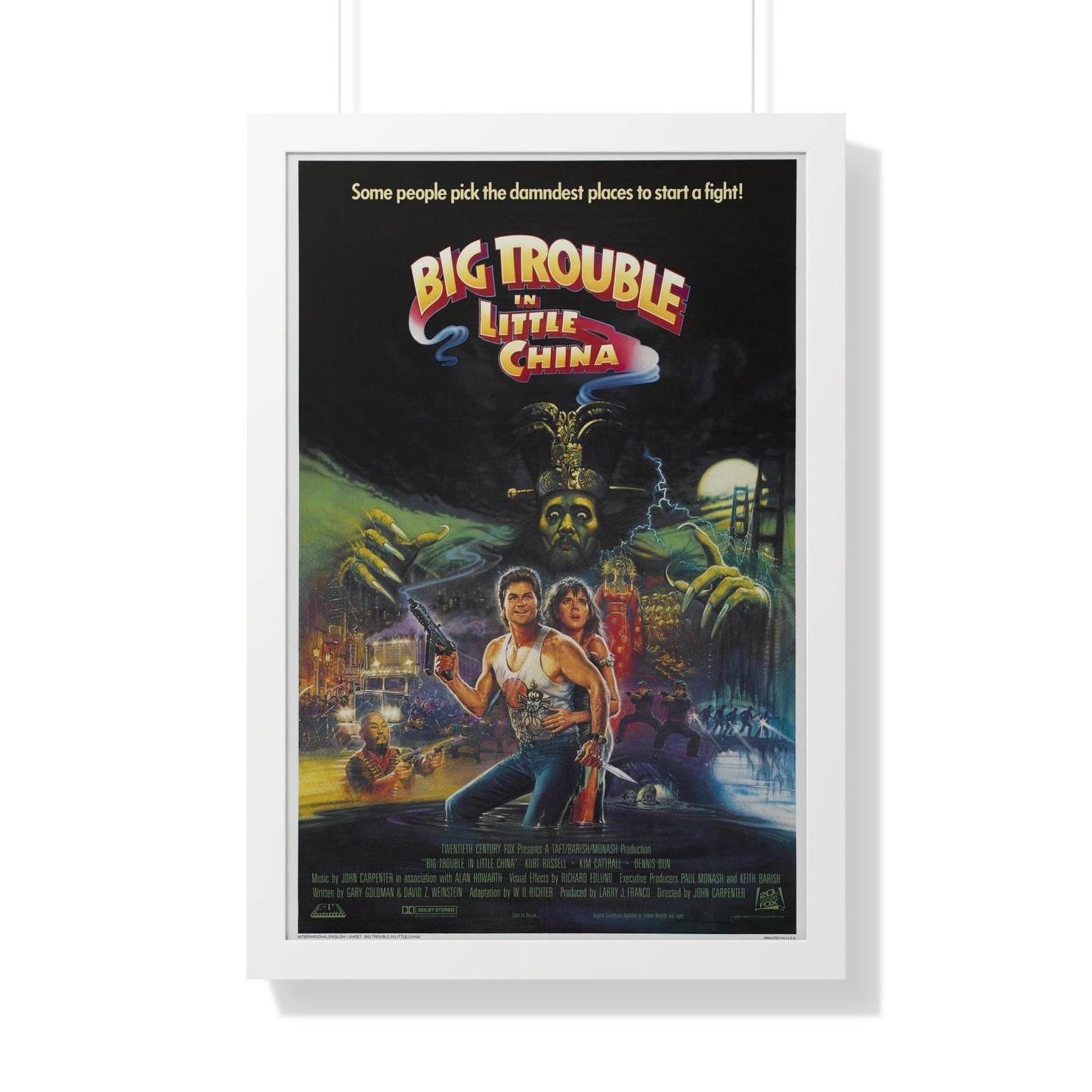 BIG TROUBLE IN LITTLE CHINA (3) 1986 - Framed Movie Poster-20" x 30"-The Sticker Space