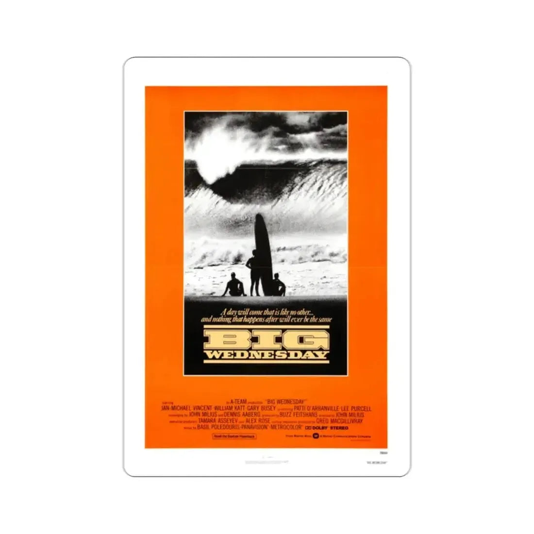 Big Wednesday 1978 Movie Poster STICKER Vinyl Die-Cut Decal 2 Inch - The Sticker Space