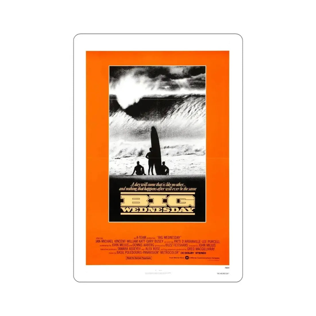 Big Wednesday 1978 Movie Poster STICKER Vinyl Die-Cut Decal - The Sticker Space