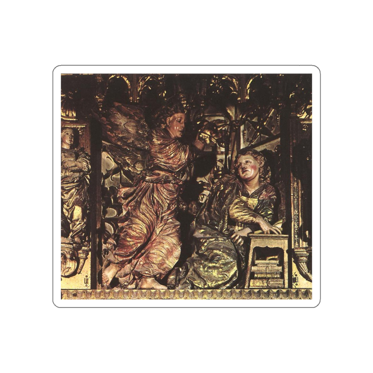 BIGARNY, Felipe - Annunciation from the Main Altar (Artwork) STICKER Vinyl Die-Cut Decal-White-The Sticker Space