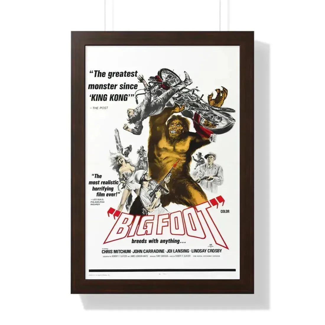 BIGFOOT 1970 - Framed Movie Poster 16″ x 24″ Walnut - The Sticker Space