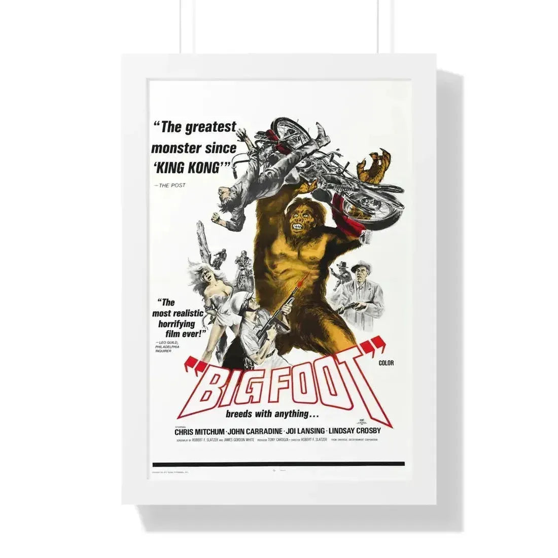 BIGFOOT 1970 - Framed Movie Poster 16″ x 24″ White - The Sticker Space