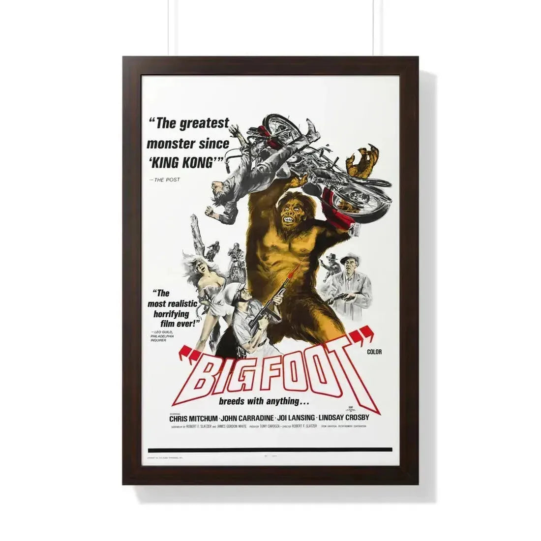 BIGFOOT 1970 - Framed Movie Poster 20" x 30" Walnut - The Sticker Space