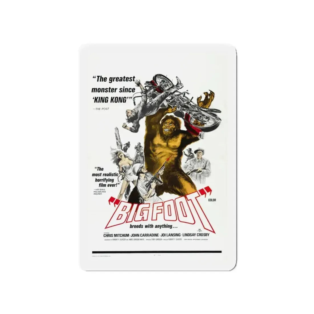 BIGFOOT 1970 Movie Poster - Refrigerator Magnet 4 Inch - The Sticker Space