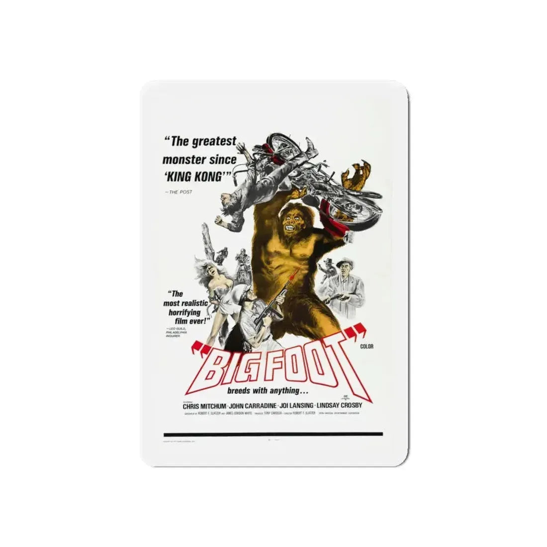 BIGFOOT 1970 Movie Poster - Refrigerator Magnet 6 Inch - The Sticker Space
