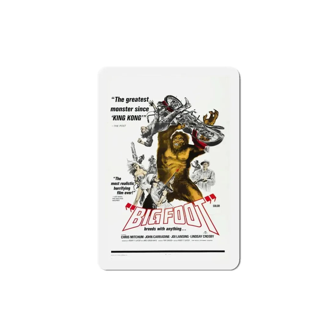 Bigfoot 1970 Movie Poster Refrigerator Magnet - The Sticker Space
