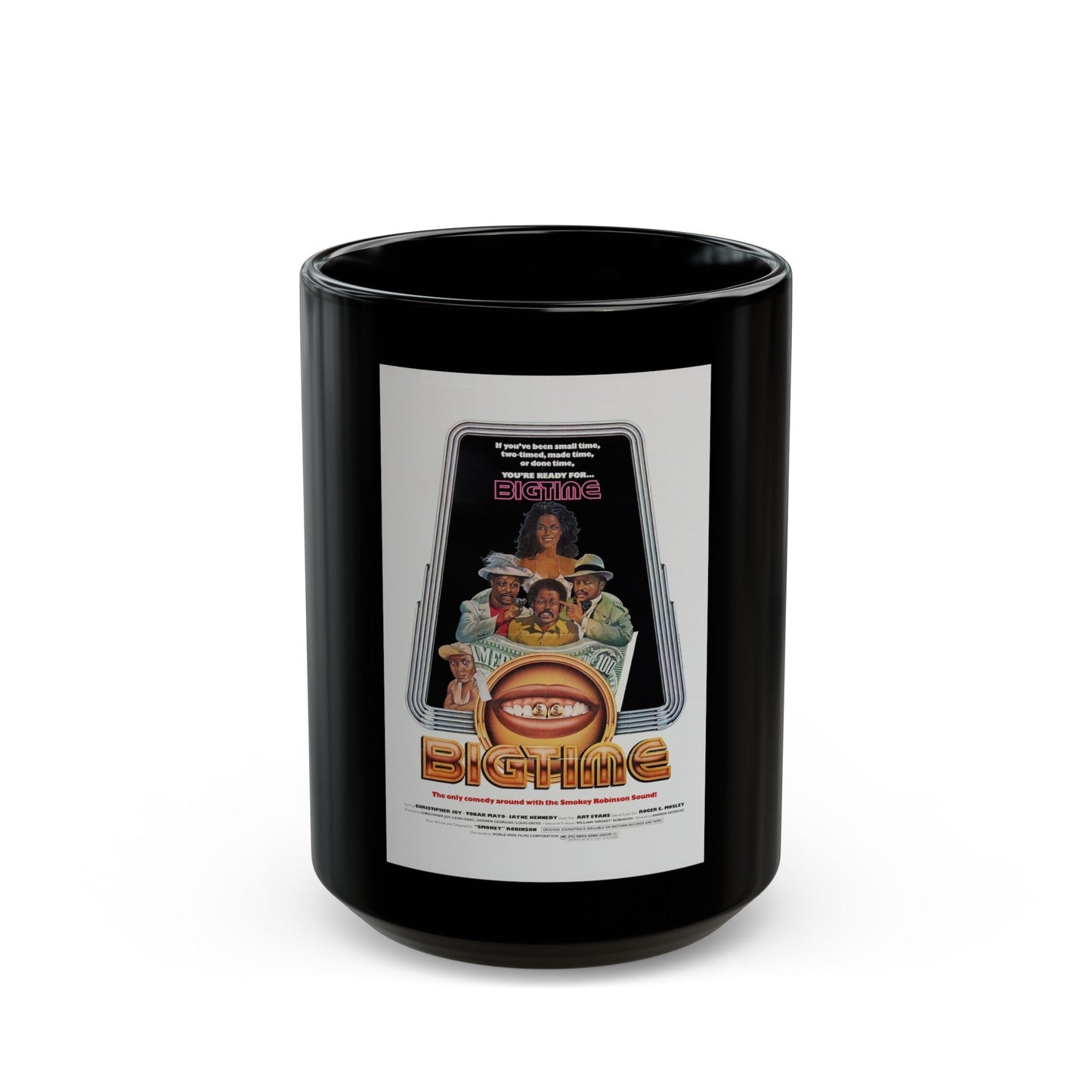 BIGTIME 1977 Movie Poster - Black Coffee Mug-15oz-The Sticker Space