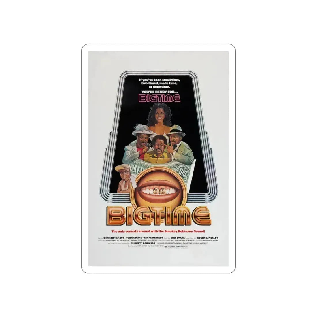 BIGTIME 1977 Movie Poster STICKER Vinyl Die-Cut Decal 3 Inch - The Sticker Space
