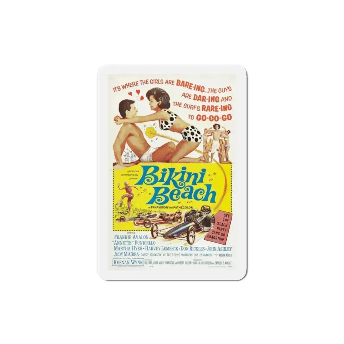 Bikini Beach 1964 Movie Poster Refrigerator Magnet 3 Inch - The Sticker Space