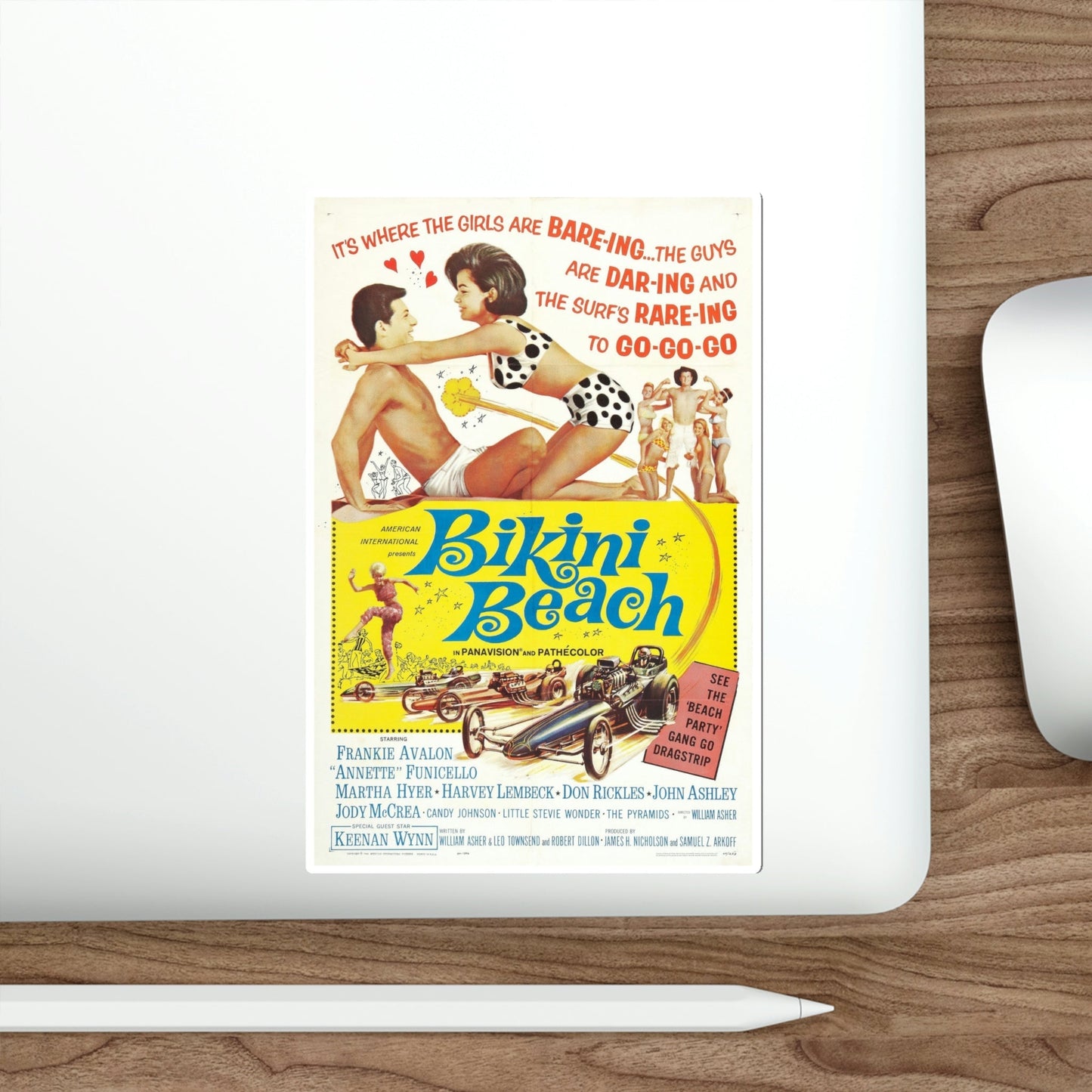 Bikini Beach 1964 Movie Poster STICKER Vinyl Die-Cut Decal-The Sticker Space