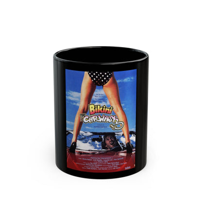 BIKINI CARWASH 1992 Movie Poster - Black Coffee Mug-11oz-The Sticker Space