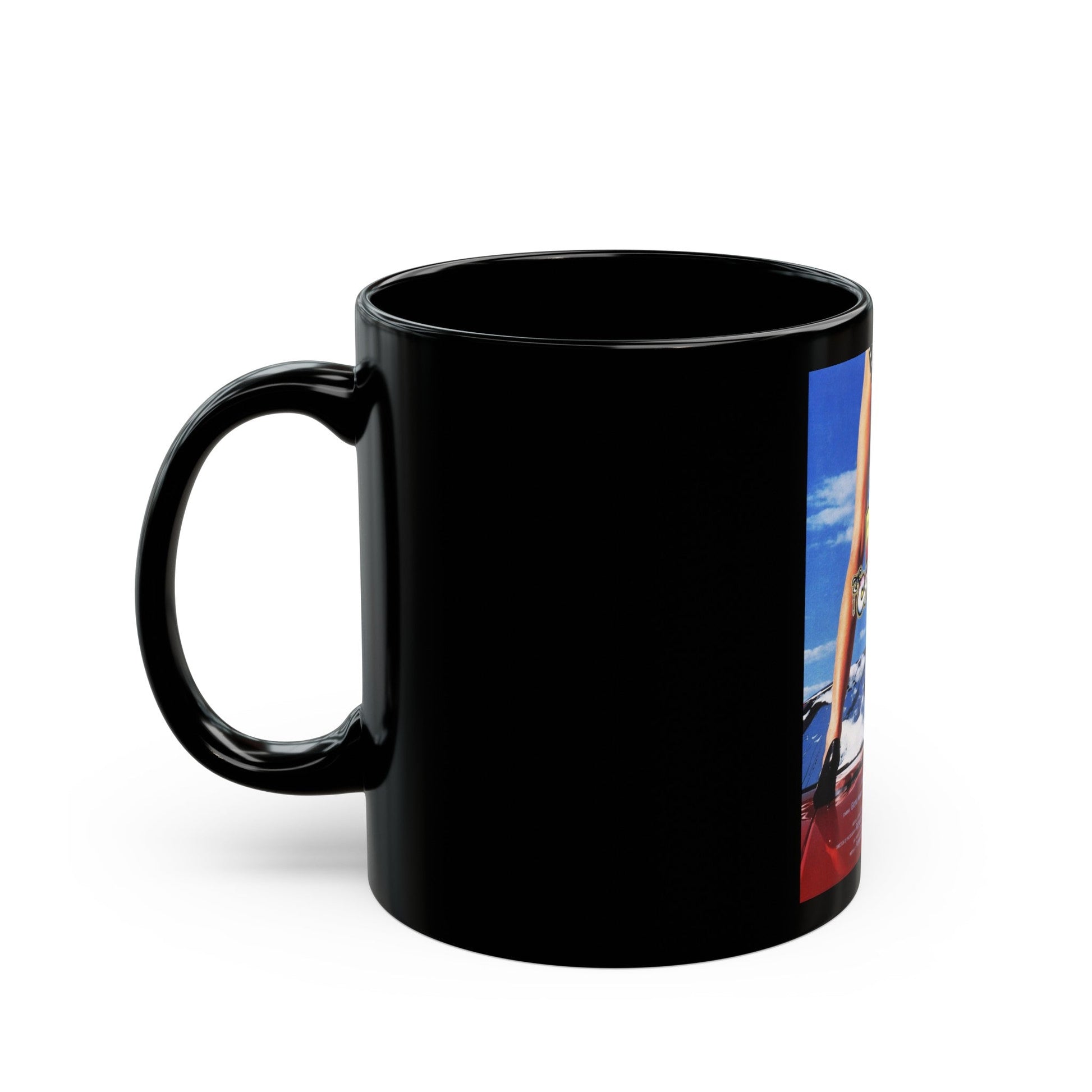 BIKINI CARWASH 1992 Movie Poster - Black Coffee Mug-The Sticker Space