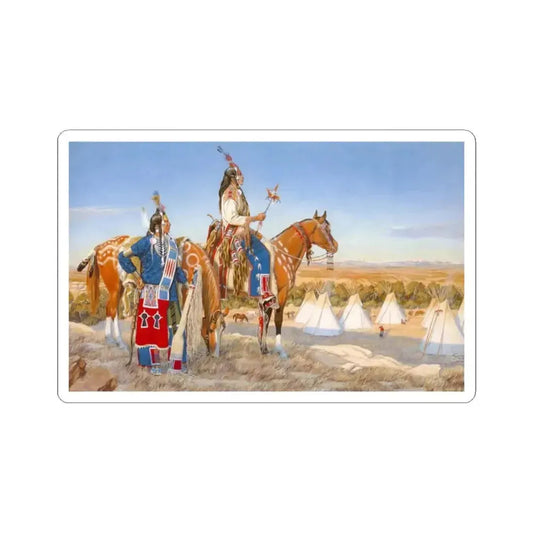 Bill Holm - Dandies (Crow) (Native Americans in Art) STICKER Vinyl Kiss-Cut Decal 2 Inch White - The Sticker Space