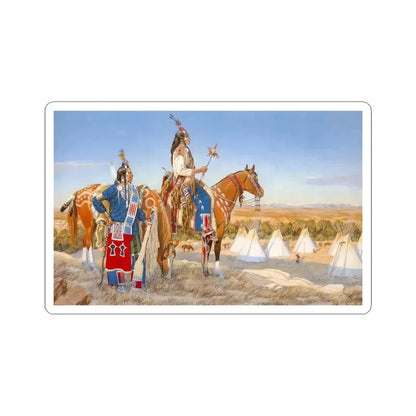 Bill Holm - Dandies (Crow) (Native Americans in Art) STICKER Vinyl Kiss-Cut Decal 6 Inch White - The Sticker Space