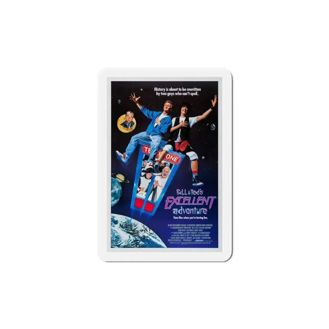 Bill & Ted's Excellent Adventure 1989 Movie Poster Refrigerator Magnet 6 Inch - The Sticker Space