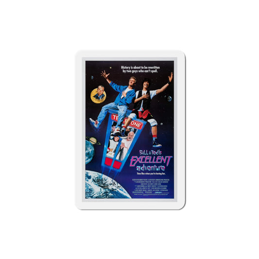 Bill & Ted's Excellent Adventure 1989 Movie Poster Die-Cut Magnet-3" x 3"-The Sticker Space