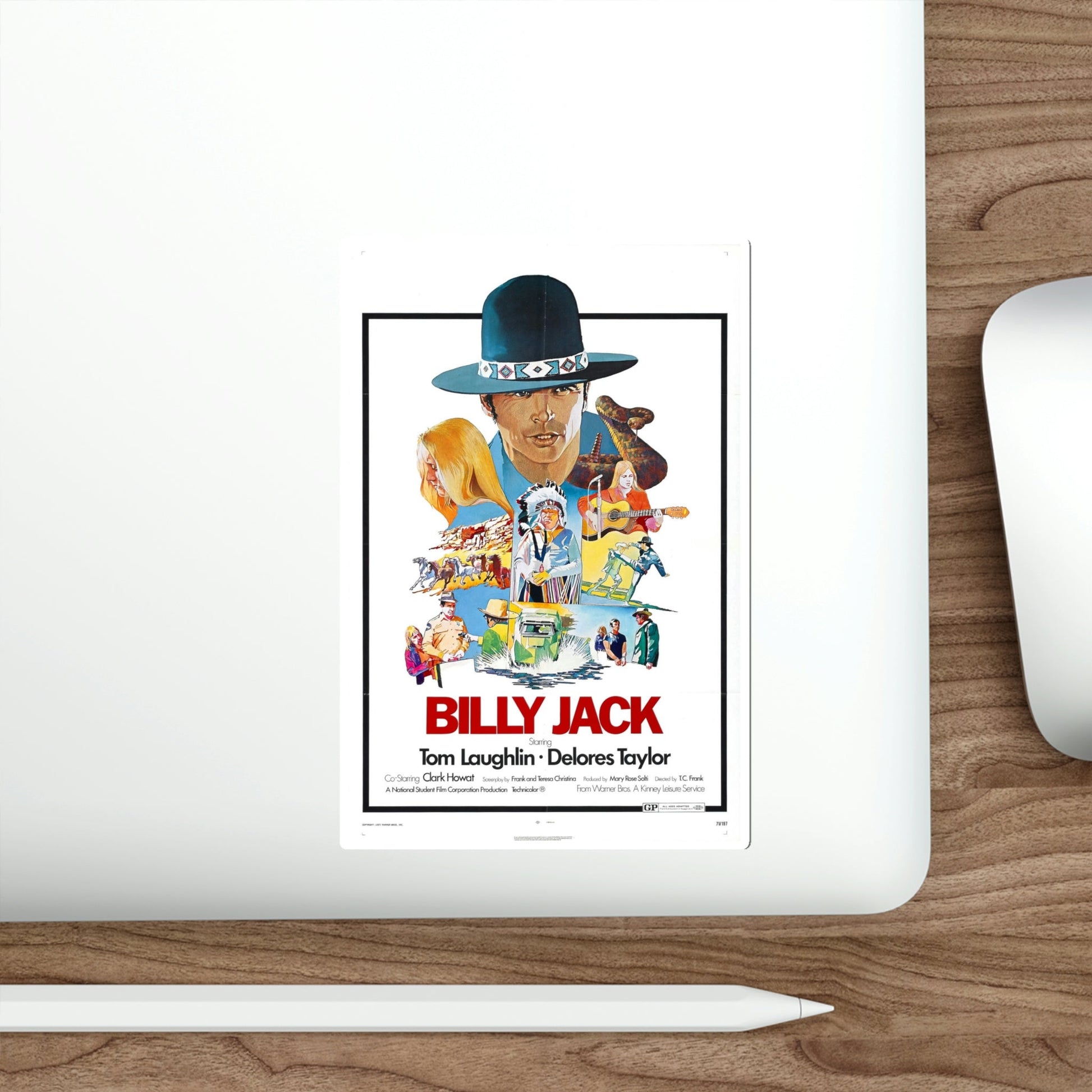 Billy Jack 1973 2 Movie Poster STICKER Vinyl Die-Cut Decal-The Sticker Space