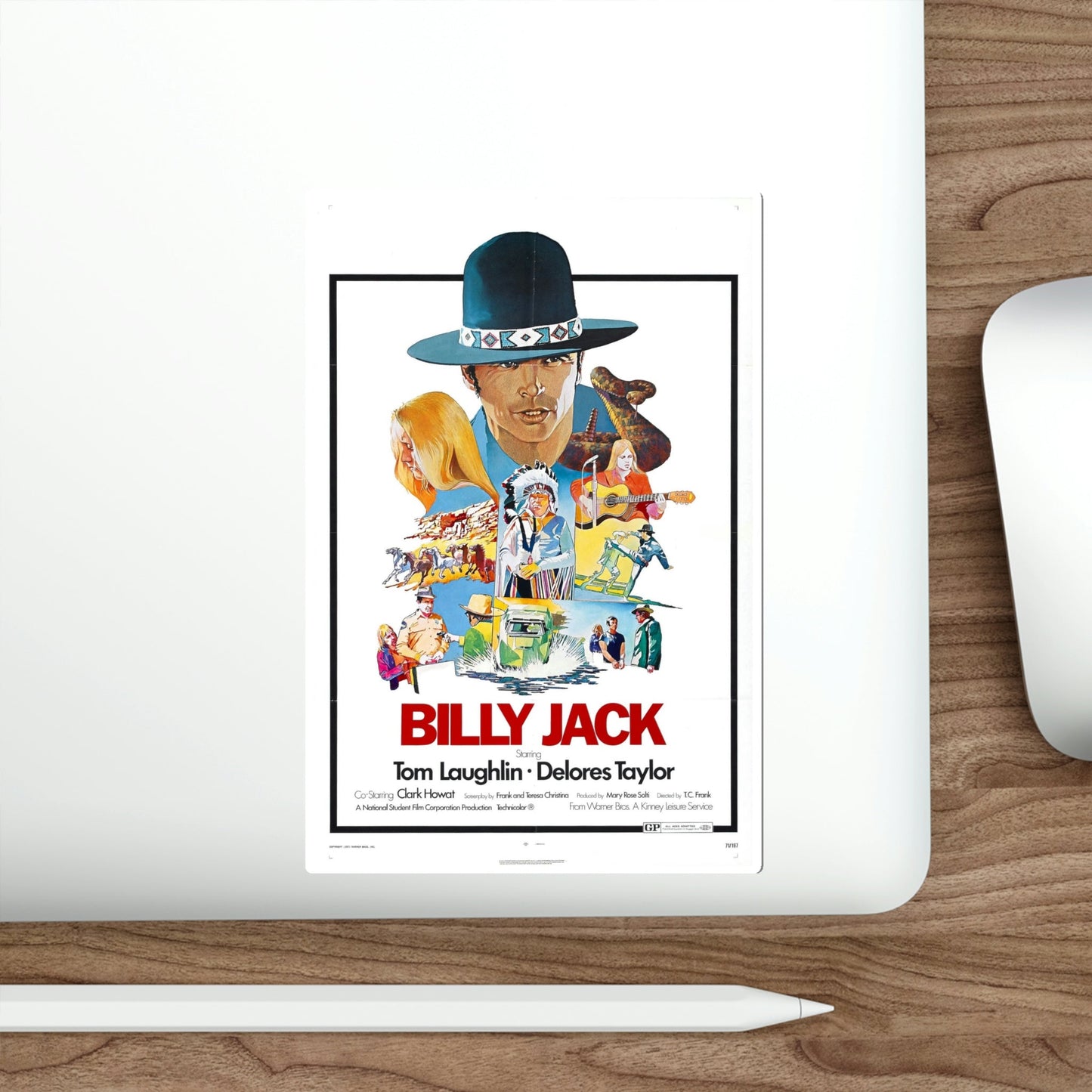 Billy Jack 1973 2 Movie Poster STICKER Vinyl Die-Cut Decal-The Sticker Space