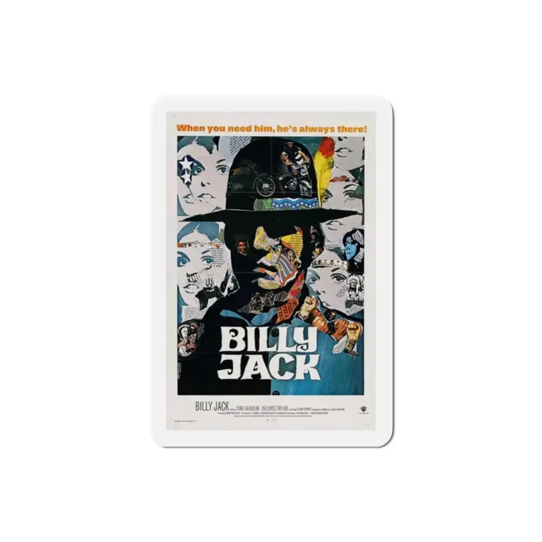 Billy Jack 1973 Movie Poster Refrigerator Magnet - The Sticker Space