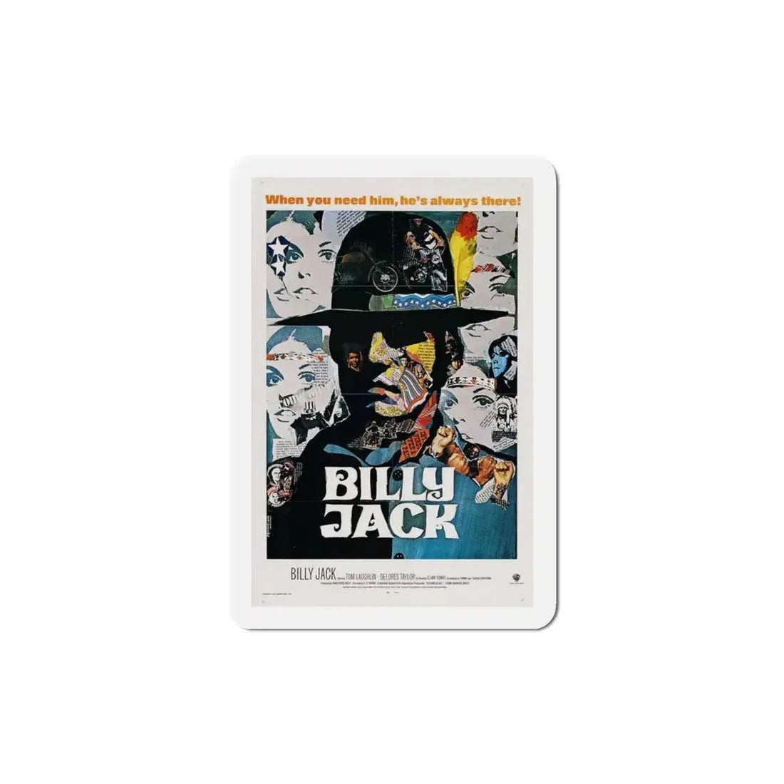 Billy Jack 1973 Movie Poster Refrigerator Magnet - The Sticker Space