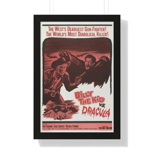 BILLY THE KID VS DRACULA 1966 - Framed Movie Poster 16″ x 24″ Black - The Sticker Space