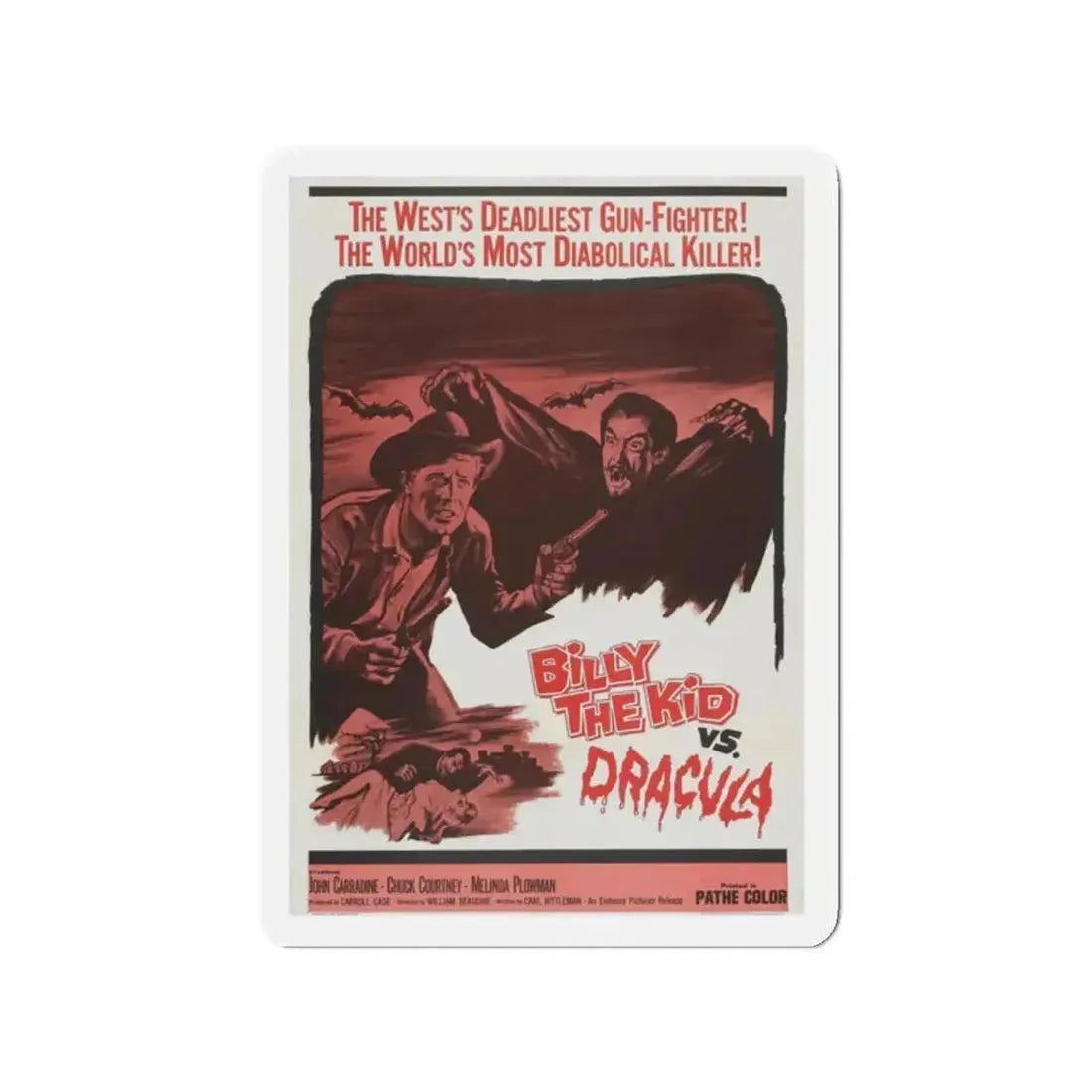 BILLY THE KID VS DRACULA 1966 Movie Poster - Refrigerator Magnet - The Sticker Space