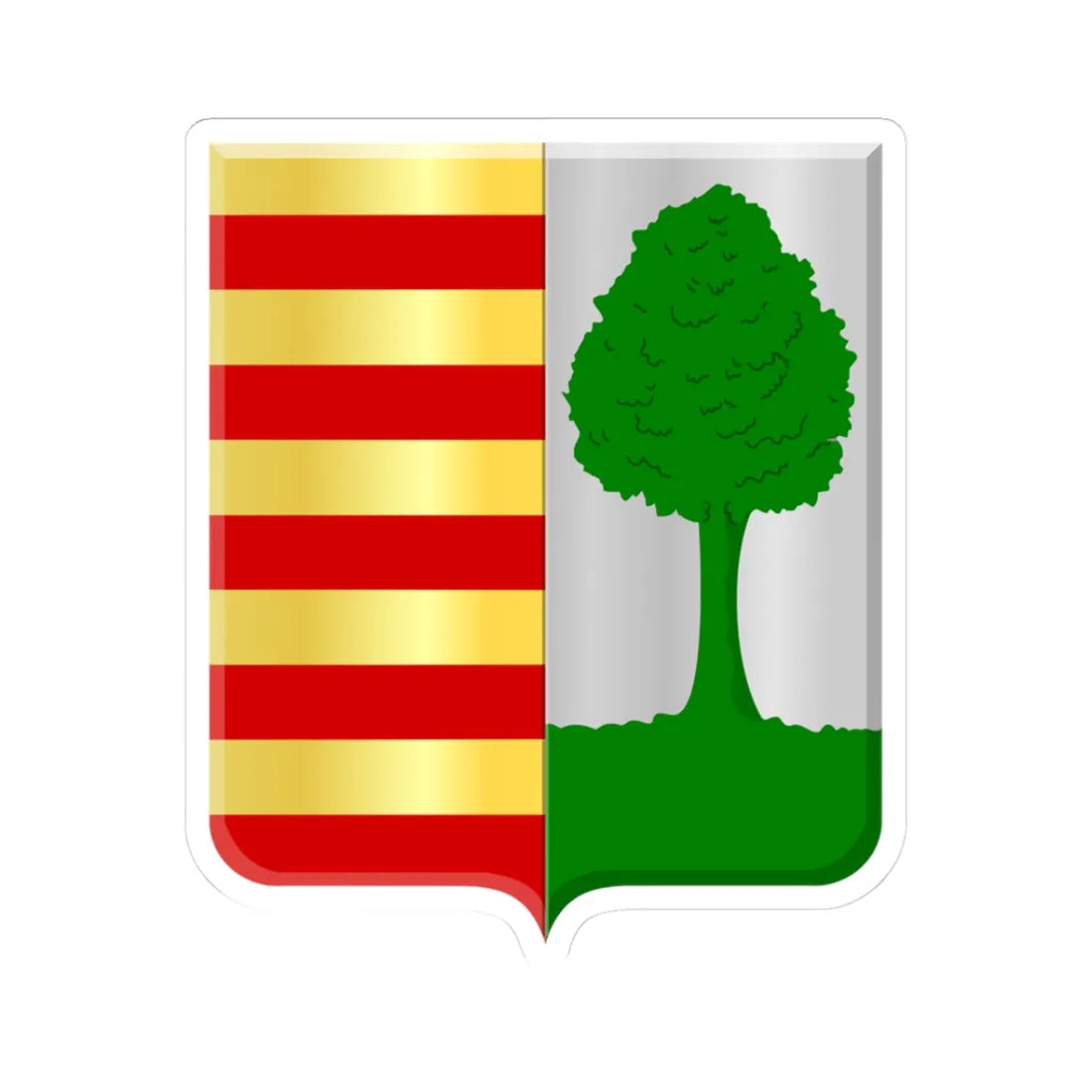 Bilzen wapen (Belgium) (Coat of Arms) STICKER Vinyl Kiss-Cut Decal 3 Inch White - The Sticker Space