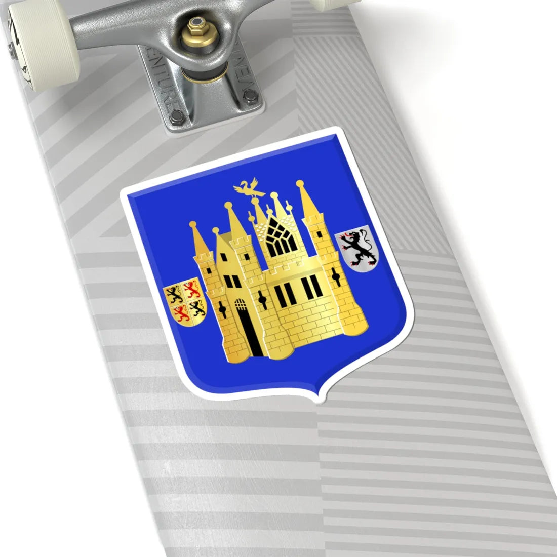 Binche wapen (Belgium) (Coat of Arms) STICKER Vinyl Kiss-Cut Decal - The Sticker Space