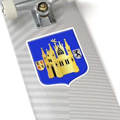 Binche wapen (Belgium) (Coat of Arms) STICKER Vinyl Kiss-Cut Decal - The Sticker Space