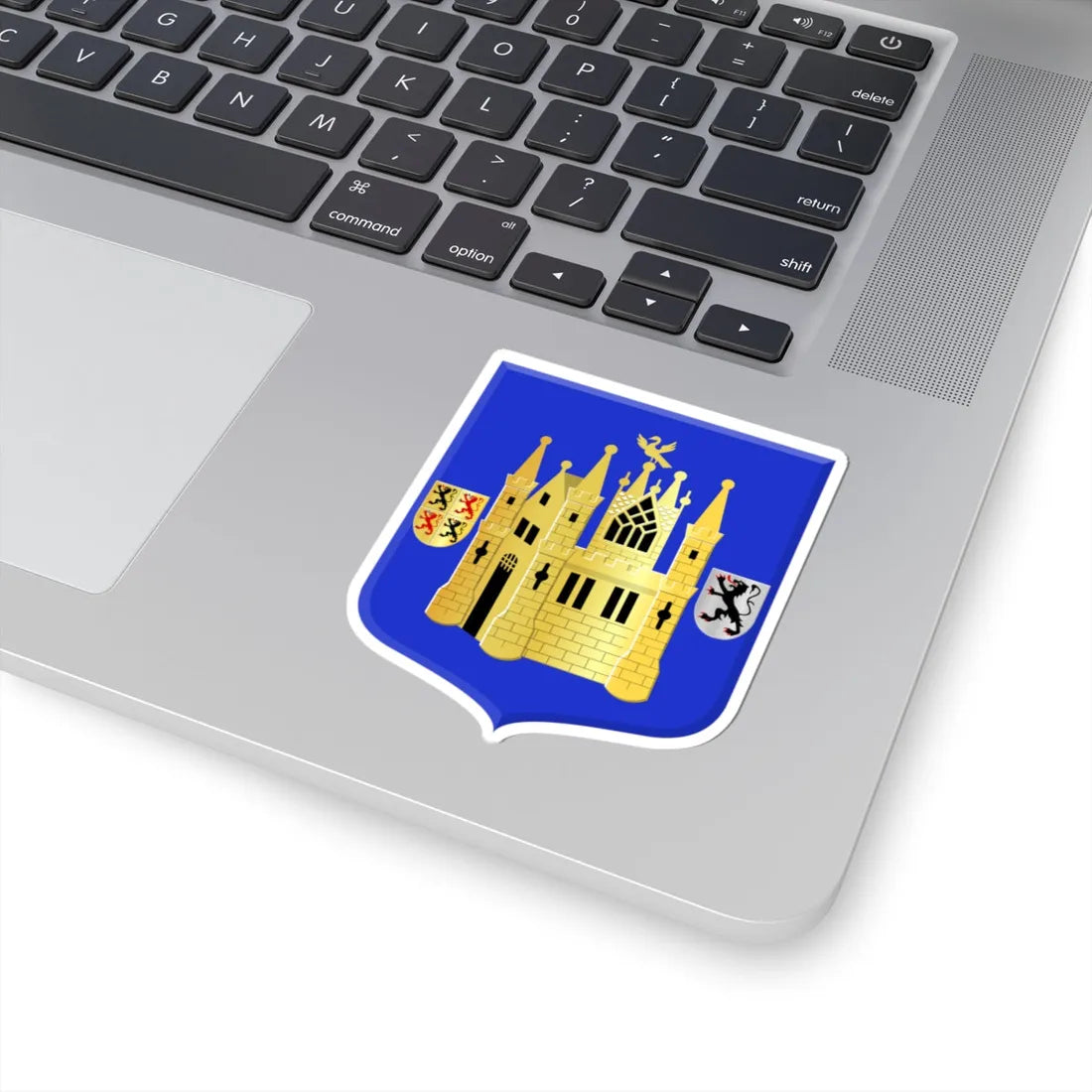 Binche wapen (Belgium) (Coat of Arms) STICKER Vinyl Kiss-Cut Decal - The Sticker Space