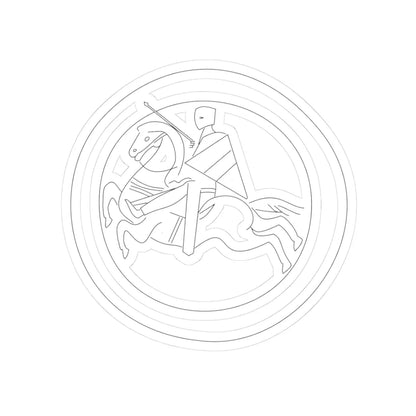 Bindenschild Friedrich II-Reiterschild 1230 (Austria) (Coat of Arms) STICKER Vinyl Kiss-Cut Decal 3 Inch White - The Sticker Space