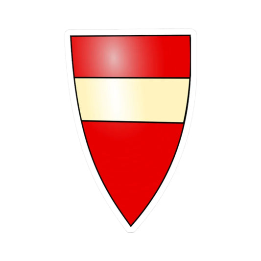 Bindenschild Leopolds III Brunnenhaus Heiligenkreuz (Austria) (Coat of Arms) STICKER Vinyl Kiss-Cut Decal 2 Inch White - The Sticker Space