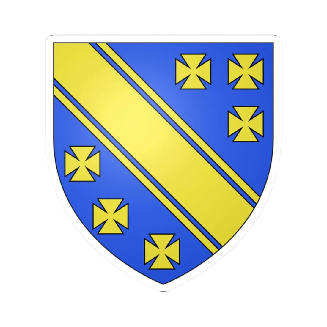 Bingham arms (England) (Coat of Arms) STICKER Vinyl Kiss-Cut Decal 2 Inch White - The Sticker Space