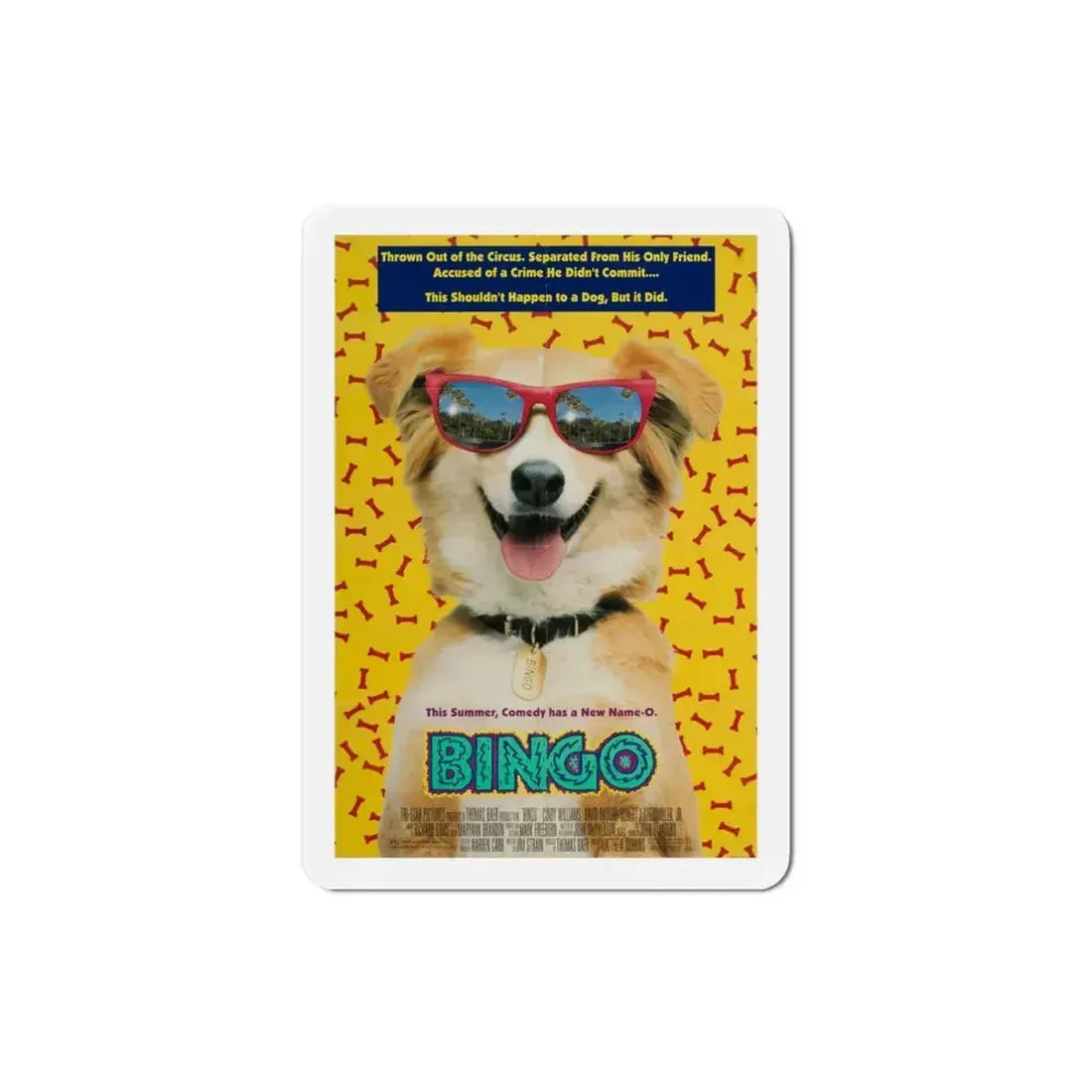 Bingo 1991 Movie Poster Refrigerator Magnet 3 Inch - The Sticker Space