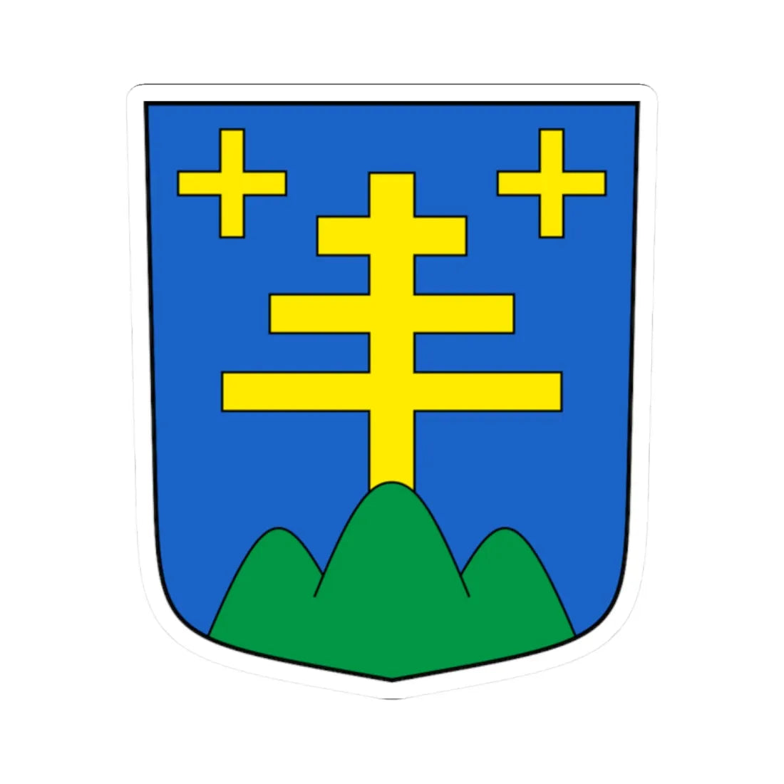 Binn-blazon (Switzerland) (Coat of Arms) STICKER Vinyl Kiss-Cut Decal 2 Inch White - The Sticker Space